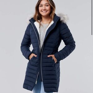 Sherpa lined puffer parka